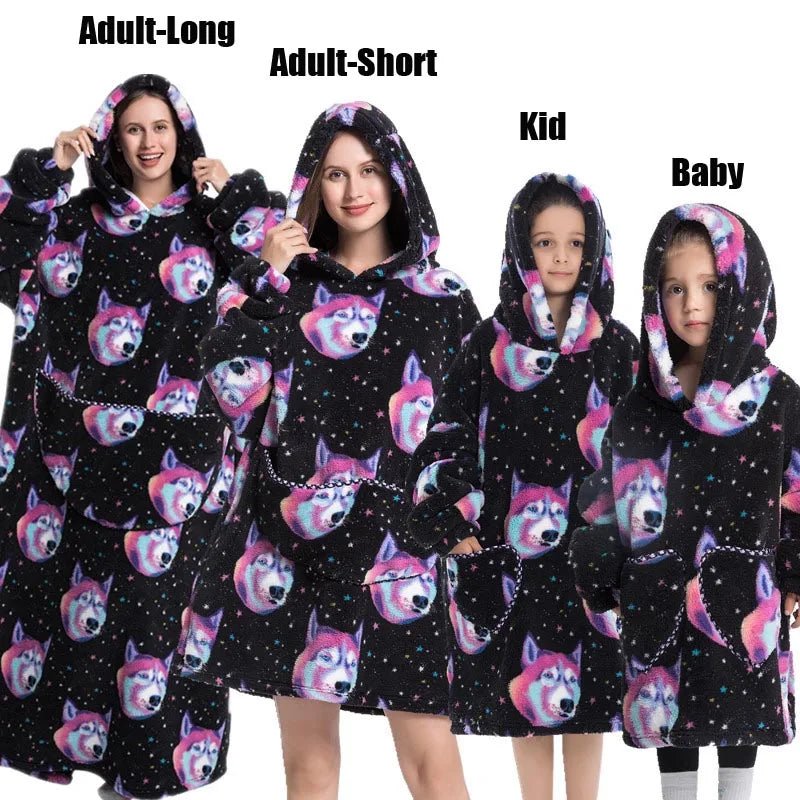 Matching Family Oversized Blanket Hoodies - Merry & Cosy