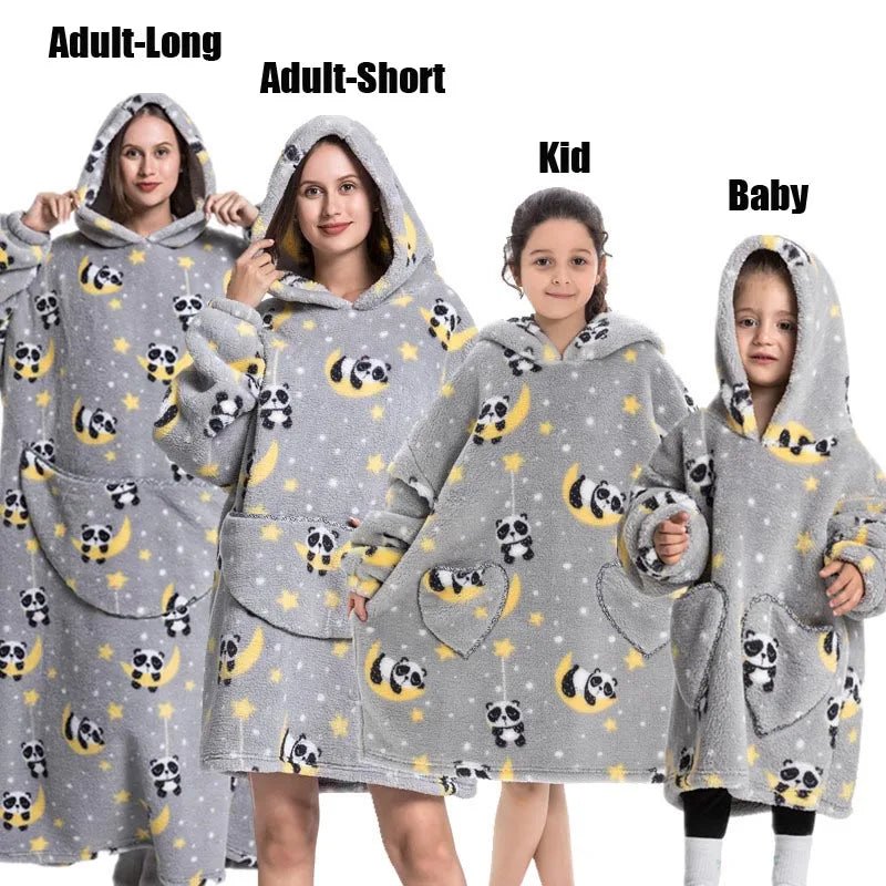 Matching Family Oversized Blanket Hoodies - Merry & Cosy