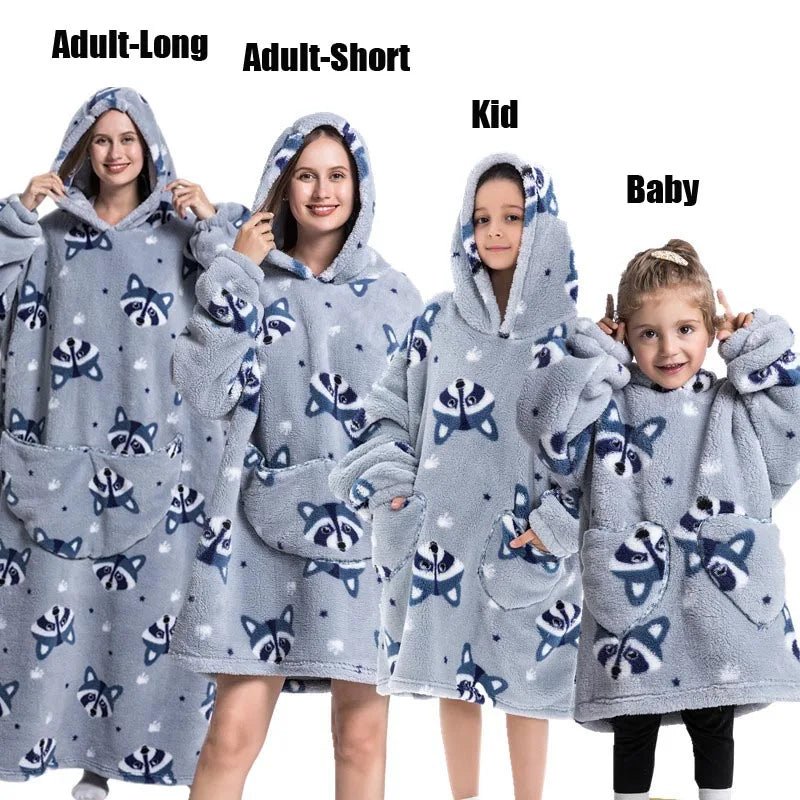 Matching Family Oversized Blanket Hoodies - Merry & Cosy