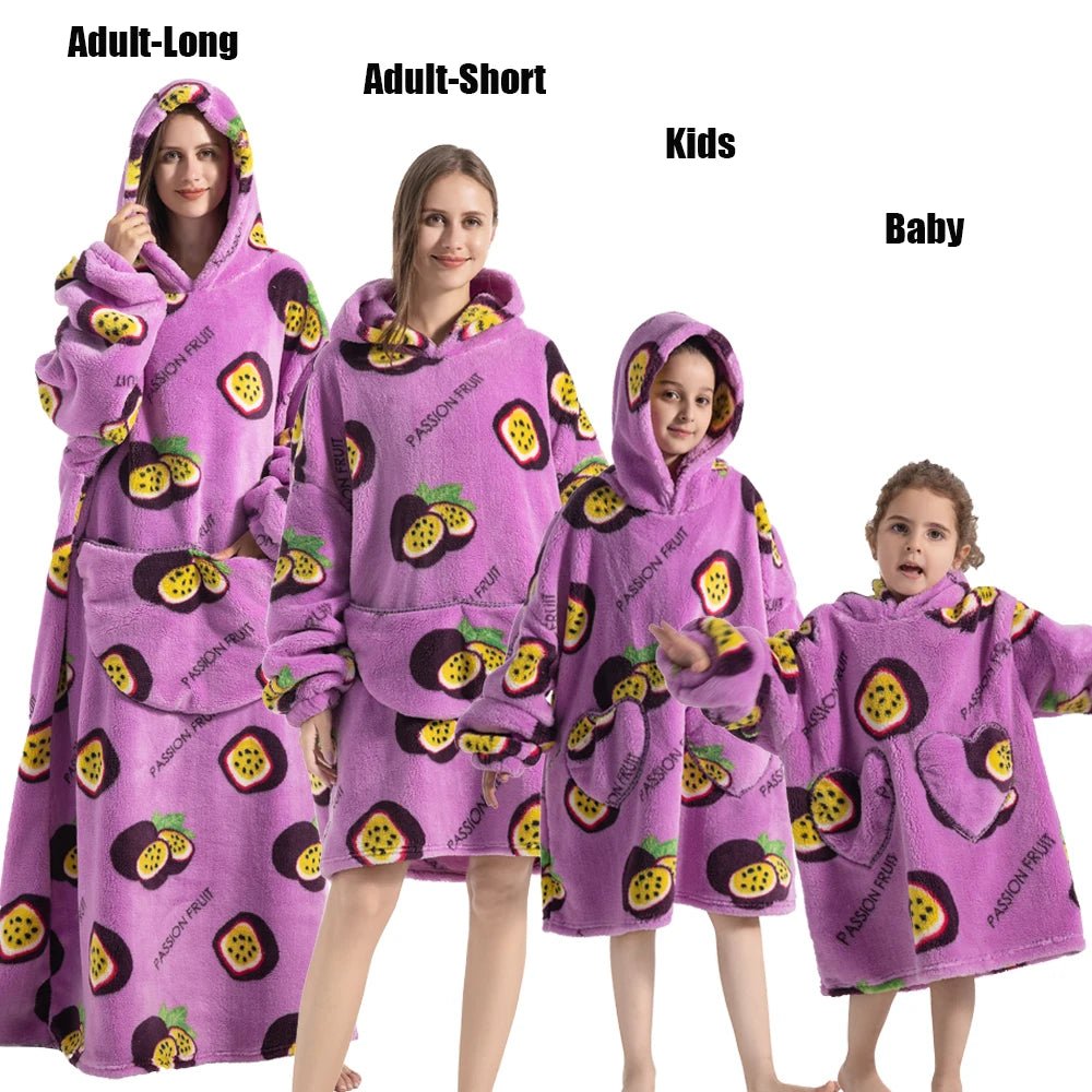Matching Family Oversized Blanket Hoodies - Merry & Cosy