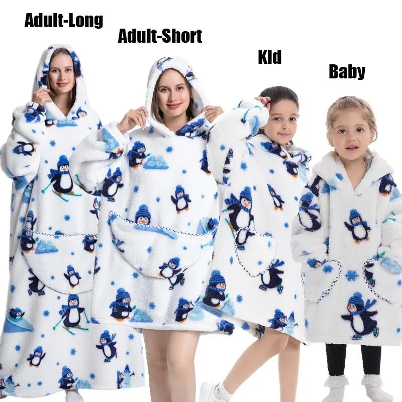 Matching Family Oversized Blanket Hoodies - Merry & Cosy
