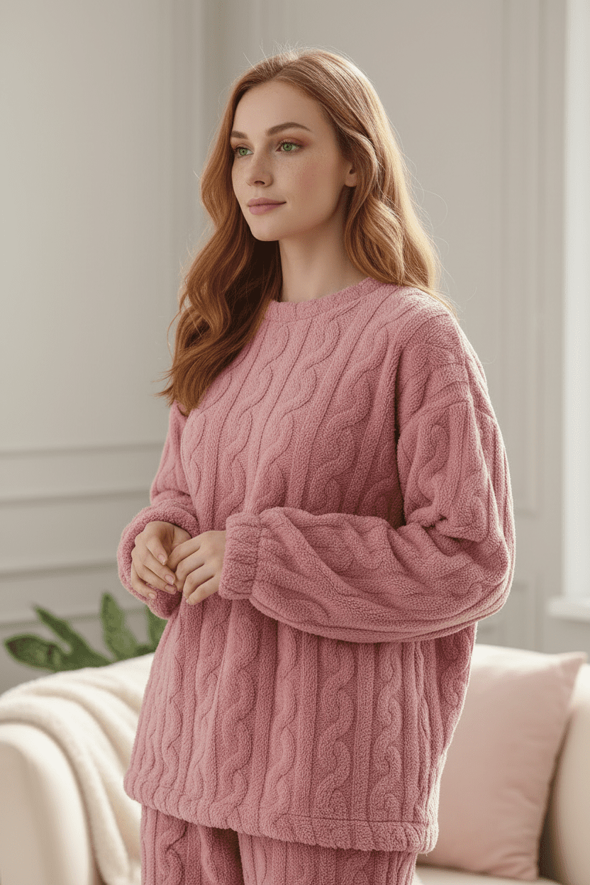 Ultra - Soft Winter Flannel Lounge Set - Merry & Cosy