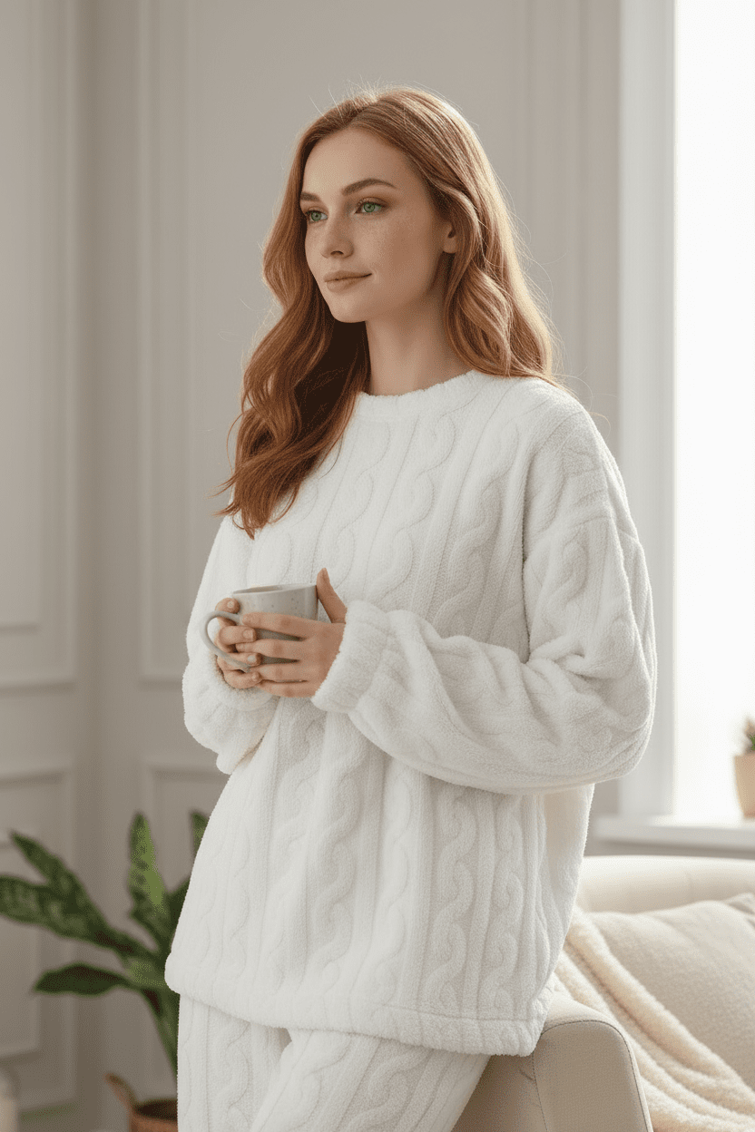 Ultra - Soft Winter Flannel Lounge Set - Merry & Cosy