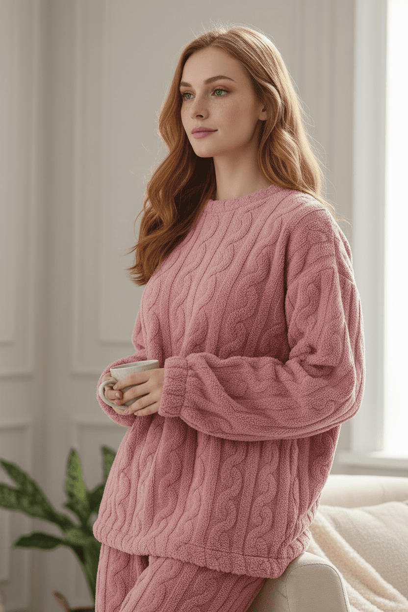 Ultra - Soft Winter Flannel Lounge Set - Merry & Cosy