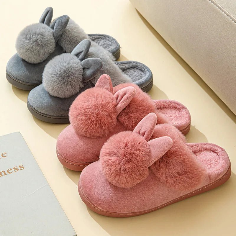 Warm Fuzzy Fluffy Slippers for Women – Winter Plush Indoor Non - Slip Home Shoes - Merry & Cosy