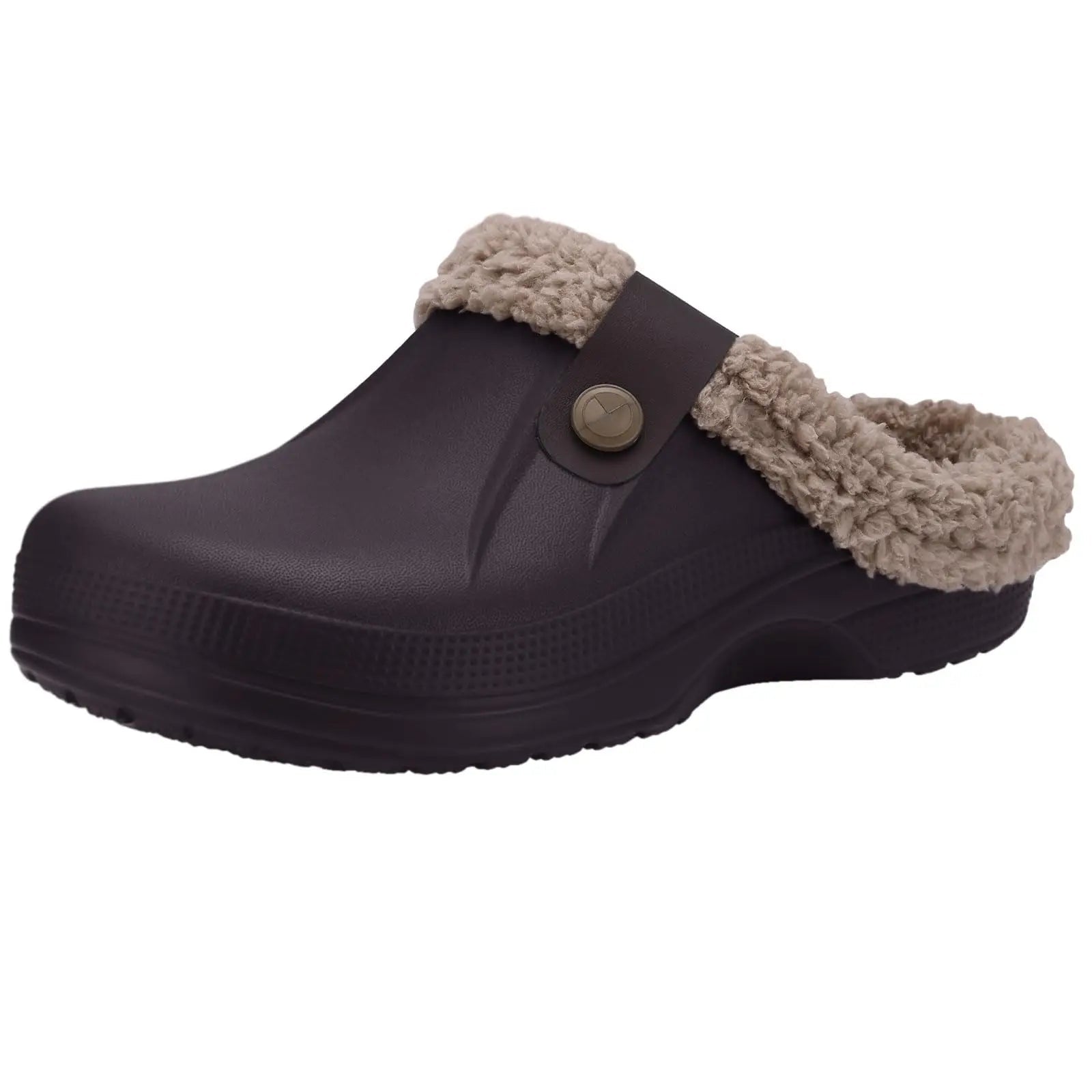 Waterproof Fur - Lined Slippers for Men & Women - Anti - Slip Indoor & Outdoor Winter Clogs - Merry & Cosy