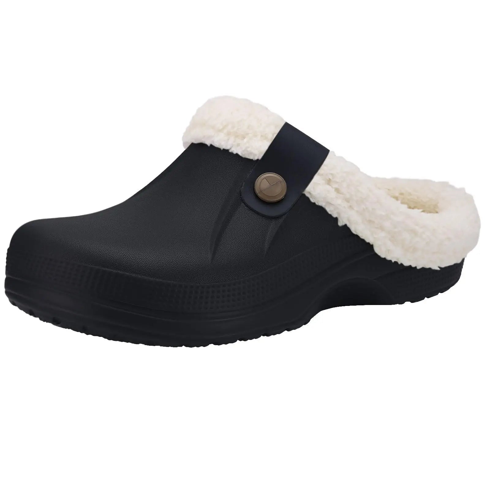 Waterproof Fur - Lined Slippers for Men & Women - Anti - Slip Indoor & Outdoor Winter Clogs - Merry & Cosy