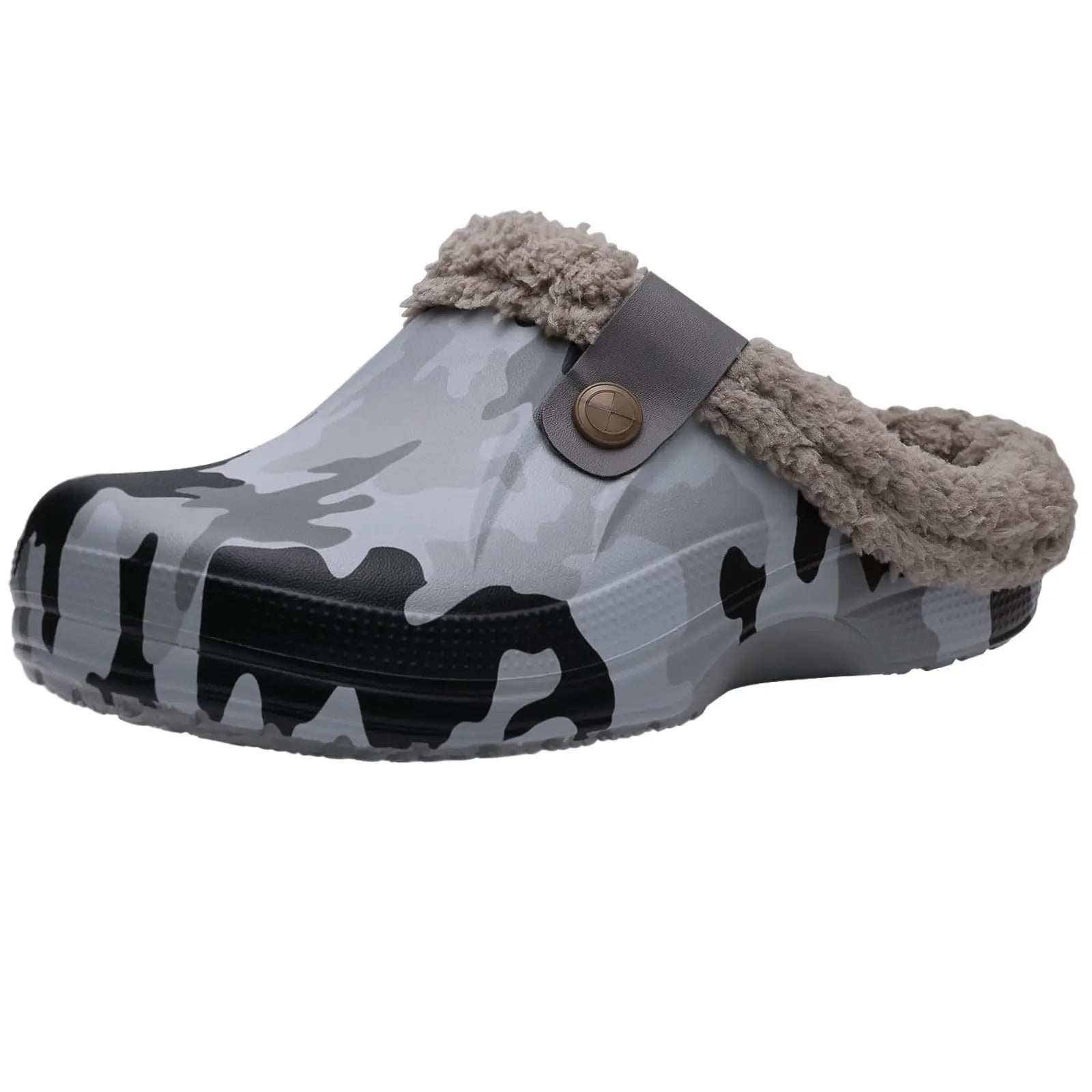 Waterproof Fur - Lined Slippers for Men & Women - Anti - Slip Indoor & Outdoor Winter Clogs - Merry & Cosy