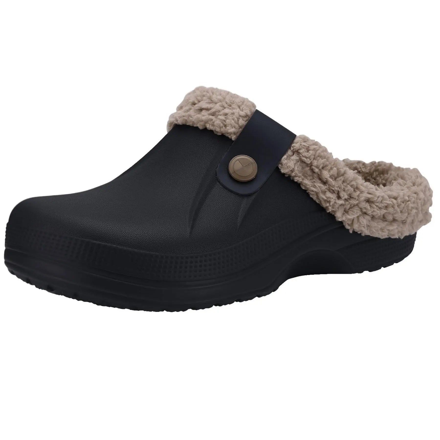 Waterproof Fur - Lined Slippers for Men & Women - Anti - Slip Indoor & Outdoor Winter Clogs - Merry & Cosy