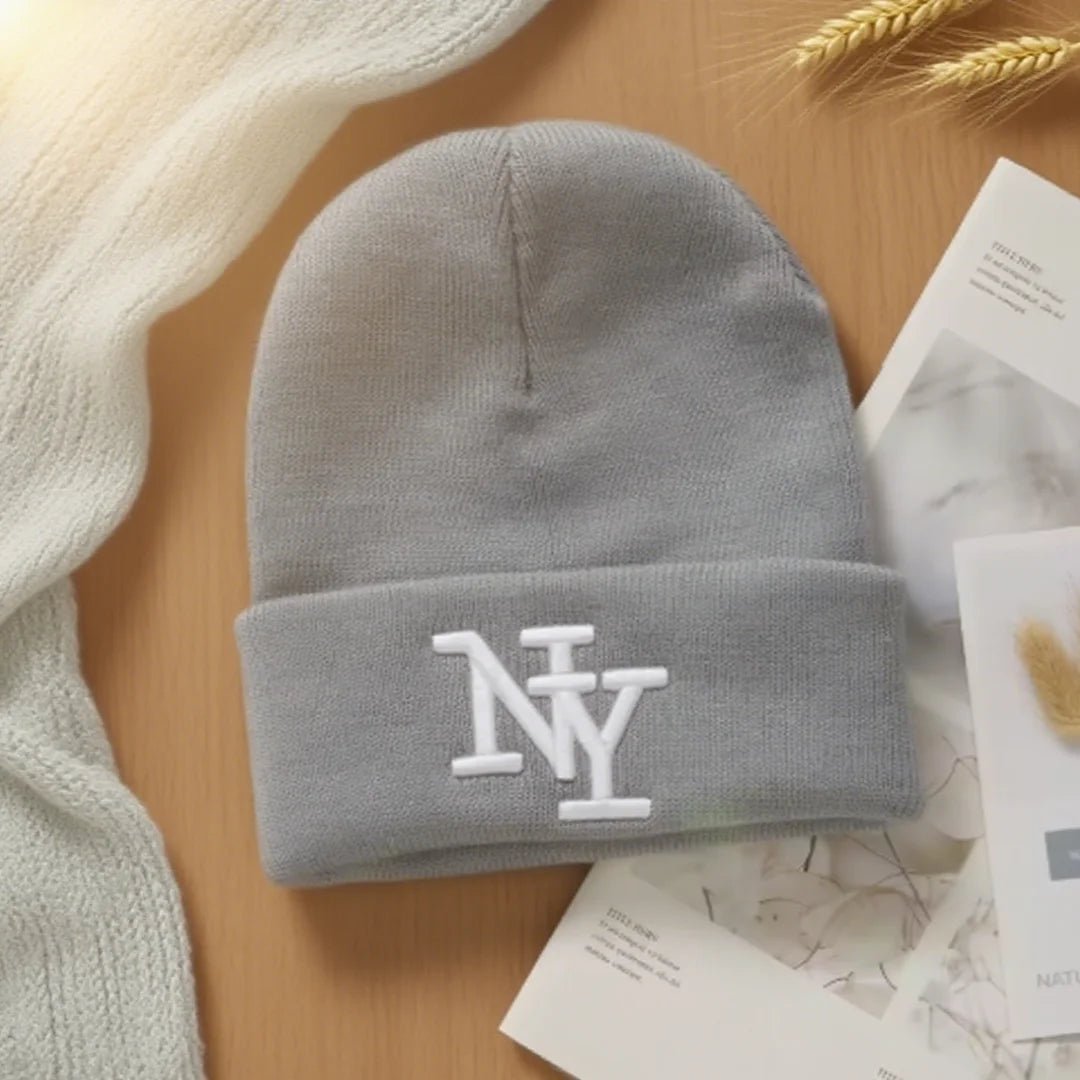 Winter Knitted Beanie Hat – 3D Embroidered Warm Beanie for Men & Women (1PC / 2PCS) - Merry & Cosy