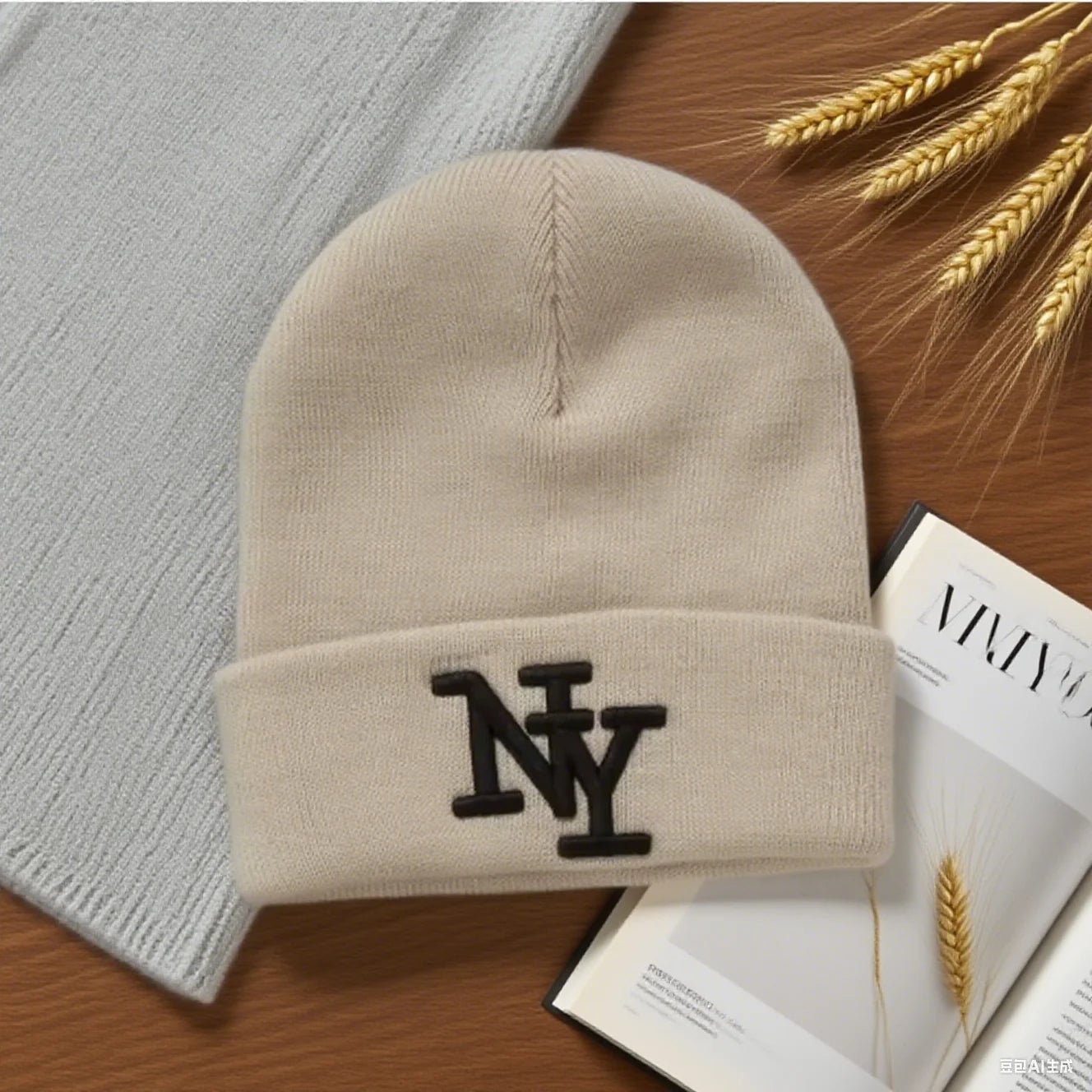 Winter Knitted Beanie Hat – 3D Embroidered Warm Beanie for Men & Women (1PC / 2PCS) - Merry & Cosy