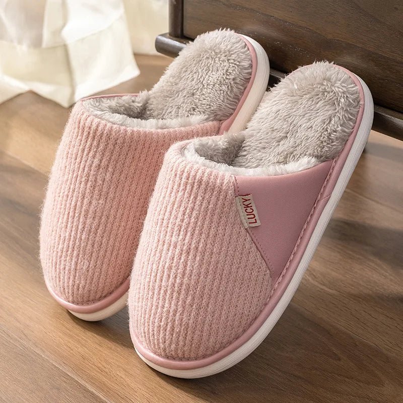 Winter Plush Cotton Slippers - Merry & Cosy