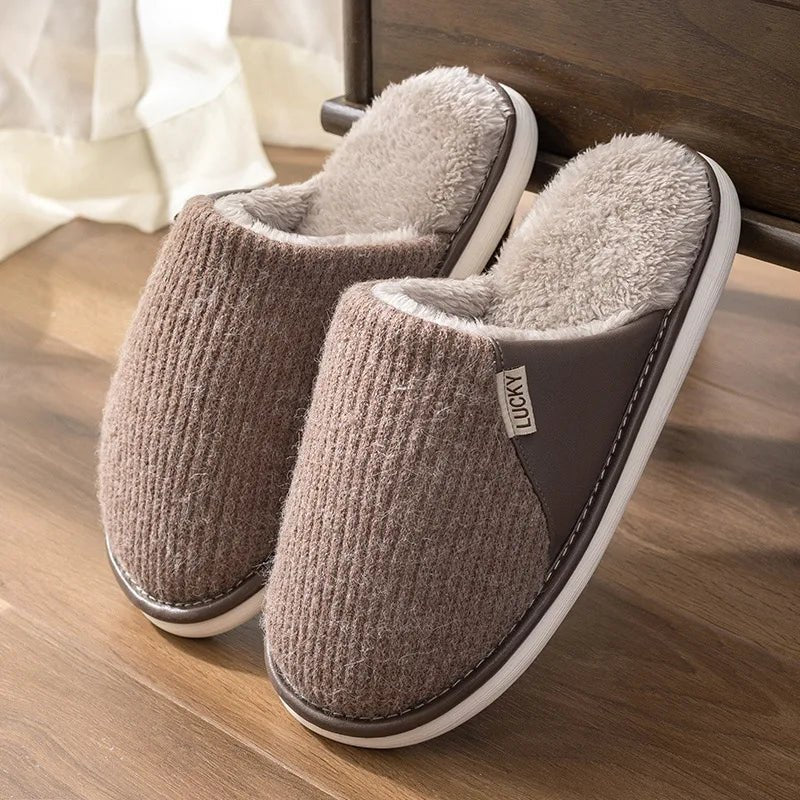 Winter Plush Cotton Slippers - Merry & Cosy
