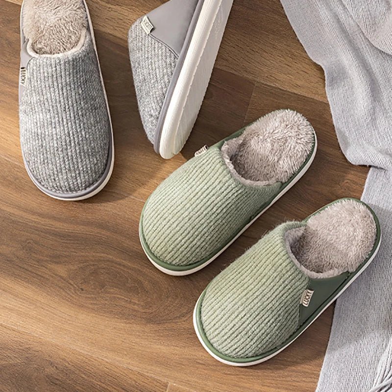 Winter Plush Cotton Slippers - Merry & Cosy