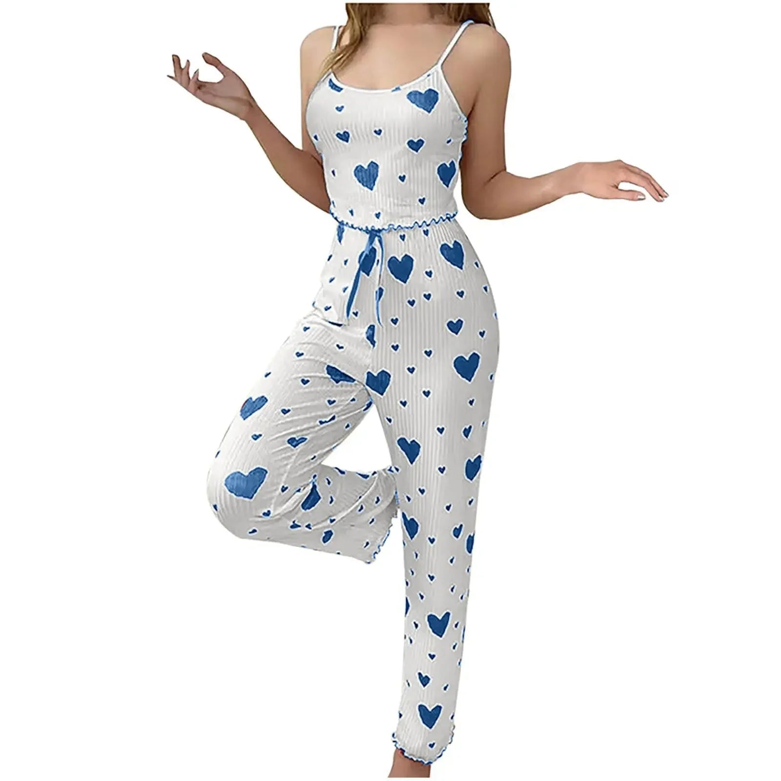 Women’s Love Print Cami Pyjama Set - Merry & Cosy